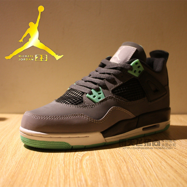 代购正品 air jordan 4 男女鞋 aj4灰绿 奥利奥飞人乔丹4代篮球鞋