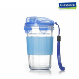 韩国GLASSLOCK钢化玻璃杯带盖透明水杯乐扣柠檬茶杯摇摇杯RC105