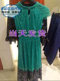 2016ONLY秋装新品双层蕾丝镂空领口短袖连衣裙116307508