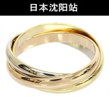 【日本二手保真】正品Cartier卡地亚trinity三色金戒指 新品同样