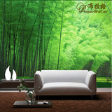 绿色竹子田园竹林风景3d立体墙纸客厅卧室背景墙无纺布壁纸壁画