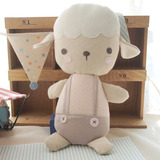 2015羊年纪念有机彩棉纯棉羊宝宝玩偶 婴儿安抚娃娃 玩具 非成品