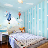 3D无缝地中海大型壁画墙纸卧室女男孩房背景墙儿童房特价壁纸墙布