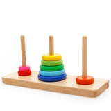 木制大号汉诺塔叠叠乐套塔儿童成人益智玩具智力解题通关玩具