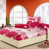 粉色卡通床罩床笠单件床垫套1.8米床品床罩1.5纯色床垫罩1.2床套