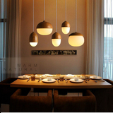 艾尼卡现代简约日式餐厅卧室儿童房单头个性创意吧台木纹坚果吊灯