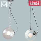 简约现代泡泡球吊灯饰创意玻璃餐厅灯卧室灯透明时尚单头小吊灯具