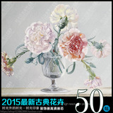 s54最新古典油画花卉素材 高清喷绘装饰画画芯50幅 设计图片素材