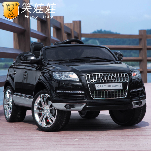 奥迪q7儿童电动车双驱四轮汽车带遥控宝宝小孩可坐玩具车新款童车