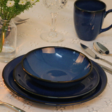 设计师品牌原创家居餐饮具西餐具Gem盘子碗宝石蓝套装高档陶瓷