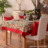 中式多彩美式双层布艺桌布 台布 茶几布 方形桌布 餐桌布 可订做