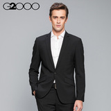 G2000男士商务休闲西服经典简约标准长袖黑色西装单西外套伴郎装