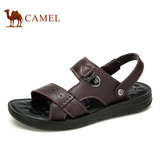 Camel骆驼男鞋 2016新款夏季日常舒适休闲头层牛皮清凉凉鞋