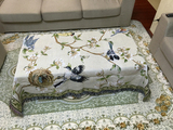 室盖布桌布正品美式乡村棉麻沙发毯垫巾复古花鸟休闲多功能盖毯卧