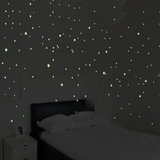 房墙面天花板装饰可移除夜光荧光星星月亮3D立体墙贴卧室宿舍儿童
