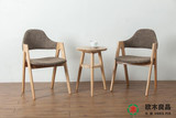 优质红橡木实木椅子咖啡椅餐椅吧椅休闲椅外贸日式简约打折促销