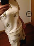 欧洲站春季女装2014新品刺绣蜜蜂薄太空棉短袖卫衣短裤套装两件套