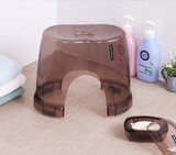 韩国进口 浴室凳 防滑 洗澡凳子 塑料 透明 换鞋凳 老人成人凳