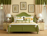 美式乡村家具实木床地中海公主卧室欧式大床1.5米1.8复古双人婚床