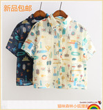 TYAKASHA塔卡沙日系定制彩色半透数码印花雪纺短衬衫MLF17
