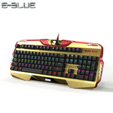 E－3LUE/宜博 漫威钢铁侠青轴背光机械键盘电脑混光游戏键盘