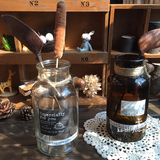 ZAKKA 清新简约透明棕色玻璃花瓶精油瓶美式乡村插花瓶水培植物
