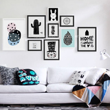 爱回家客厅装饰画创意艺术现代简约水晶挂画沙发背景墙北欧组合画