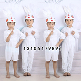 儿童动物演出服装 十二生肖之小白兔表演服 儿童节圣诞元旦扮演服