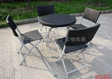 五件套上海吧折叠桌椅套件组合桌椅编织/缠绕/捆扎结构茶几藤椅