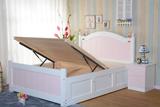 实木床高箱床1.2米1.35米白色床单人床储物床1.5儿童床松木1米床