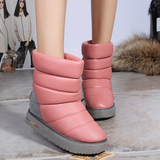 2015新款冬季雪地靴短筒女靴防水PU短靴女鞋加厚休闲保暖套筒棉鞋