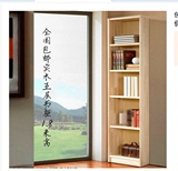 包邮加高加深实木书柜书架简易松木书橱单个书柜置物柜飘窗柜带门