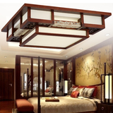 现代简约中式古典羊皮灯LED进口实木吸顶灯客厅卧室灯饰灯具1123