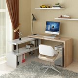 特价旋转电脑桌子台式家用办公桌转角书桌书架组合简约学习桌 dnz