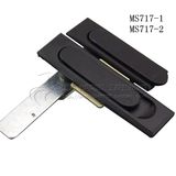 MS717平面锁 配电箱机柜 电器箱柜门锁 上提旋转式 黑色机械门锁
