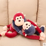 毛绒玩具猴长尾巴可爱小猴子公仔挂件手掌带粘贴圣诞节礼物送女生