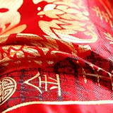 中国风卓凡绸缎刺绣婚庆靠垫含芯汽车腰枕/红木沙发靠枕 抱枕套子