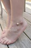 海外原创设计 14K玫瑰金海星脚链 性感海滩珠宝