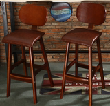 a韩式实木整装酒吧台凳子原木高脚凳圆凳简约酒吧椅子时尚