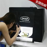 deep新一代专业led摄影棚套装小型拍摄拍照灯箱 4灯可调光版80cm