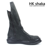 HKSHAKA 2015厚底高筒复古男靴子 牛皮英伦增高短靴 潮流男马丁靴