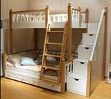 地中海家具儿童高低床子母床上下床 男孩实木床 美式多功能定制