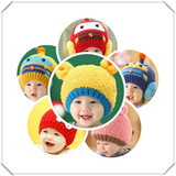 韩版秋季6-12个月婴儿帽子秋冬1-2-4岁女宝宝儿童秋天毛线帽男童3