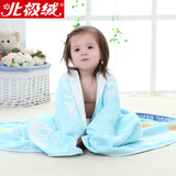 北极绒纱布四层婴儿浴巾宝宝儿童毛巾被夏款新生儿纯棉加厚盖毯