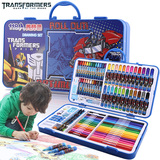 美术工具箱儿童画笔套装绘画用品变形金刚学生水彩笔男孩画画工具