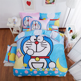 全棉哆啦A梦四件套纯棉卡通kitty猫床单被套学生宿舍儿童床上用品