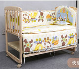 新款双层婴儿床松木宝宝床新生幼儿实木床摇篮床BB床0-3岁