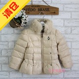 儿童羽绒服女童出口韩国冬季保暖外套90%白鸭绒韩版毛领可拆特价