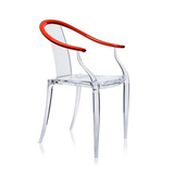 促销北欧风丹麦设计师创意个性透明亚克力材质扶手休闲餐椅