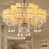 欧式水晶吊灯客厅卧室现代奢华LED蜡烛灯别墅酒店大厅复式楼灯具